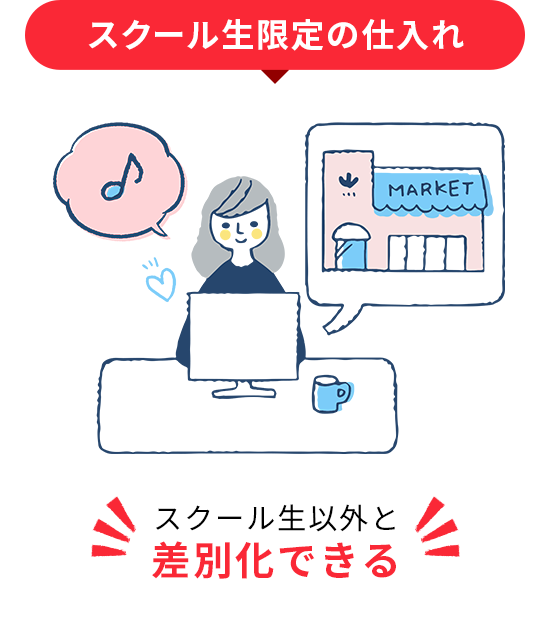 スクール生限定の仕入れ